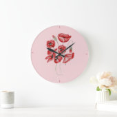 ポピーフラワーズ ラージ壁時計 (ホーム)