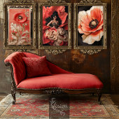 ポピーフラワーマクロ閉じる赤いサンゴと黒 薄葉紙