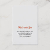 ポピーフローラジュエリーオンライトグレーピン 名刺 (裏面)