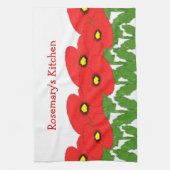 ポピーフローラデザイン キッチンタオル (縦)