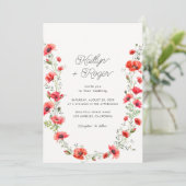 ポピーフローラフレーム春花結婚植物園 招待状 (スタンド正面)
