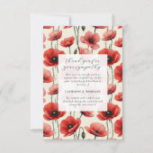 ポピーフローラメモリアル写真悔やみや弔慰葬儀 サンキューカード (正面)