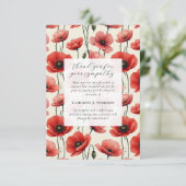 ポピーフローラメモリアル写真悔やみや弔慰葬儀 サンキューカード (スタンド正面)
