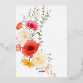 ポピーフローラ春 箔招待状 (裏面)