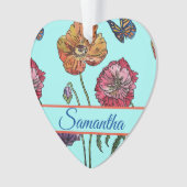 ポピーフローラ水の色の女の子クリスマスデコレーション オーナメント (正面)