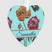 ポピーフローラ水の色の女の子クリスマスデコレーション オーナメント (正面)