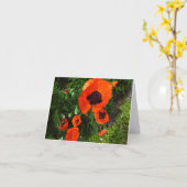 ポピーフローラ空白のグリーティングカード カード (黄色い花)