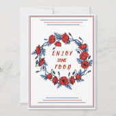 ポピーフローラ赤ちゃん楽しむシャワー食品 招待状 (正面)