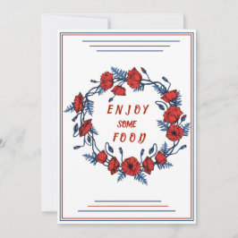 ポピーフローラ赤ちゃん楽しむシャワー食品 招待状