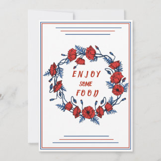 ポピーフローラ赤ちゃん楽しむシャワー食品 招待状