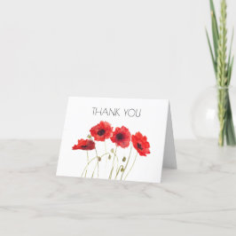 ポピーフローラ1st最初の誕生日パーティーありがとう サンキューカード