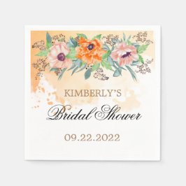 ポピーブライダルシャワーナプキン スタンダードカクテルナプキン