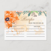 ポピーブライダルシャワーレシピカード エンクロージャーカード (正面)