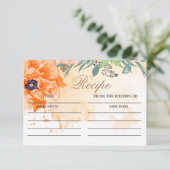 ポピーブライダルシャワーレシピカード エンクロージャーカード (スタンド正面)