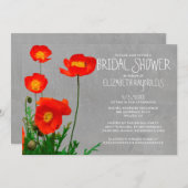 ポピーブライダルシャワー招待状 招待状 (正面/裏面)