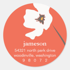 ポピーブロッサムラウンド住所 シール