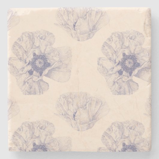 ポピーボタニカルボトル ストーンコースター (正面)