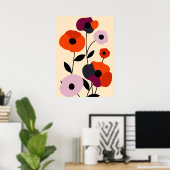 ポピーミニマル開花 ポスター (ホームオフィス)