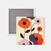 ポピーミニマル開花 マグネット (正面/裏面)