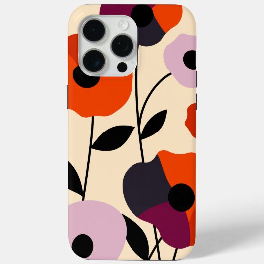 ポピーミニマル開花 Case-Mate iPhoneケース (裏面)