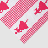 ポピーモダンと千鳥格子のファッションのシルエット 薄葉紙 (詳細)