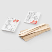 ポピーモダンレッド結婚式 プログラムハンドファン ハンドファン (組立なし)