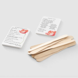 ポピーモダンレッド結婚式 プログラムハンドファン ハンドファン