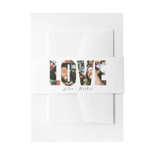 ポピーモダン・レッド結婚ズ 招待状ベリーバンド (正面例)