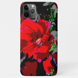 ポピーレッドレトロフローラデザイン iPhone 11 PRO MAXケース