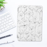 ポピーワイルドフラワーブラック&ホワイトミニマリストフローラ iPad MINIカバー<br><div class="desc">Poppy WildfloweriPad Miniカバーで彼女を喜ばせる – エレガンスと彼女の技術に精通したニーズのための保護を組み合わせた思いやりのある卒業の日の贈り物！</div>