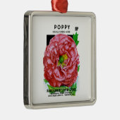 ポピーヴィンテージシードパケット メタルオーナメント (右)