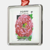ポピーヴィンテージシードパケット メタルオーナメント (左)