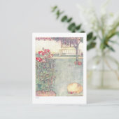 ポピーヴィンテージ子供のイラストレーションはがき ポストカード (スタンド正面)