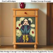 ポピー付きゴシック女性DQ6Rデコペ 薄葉紙