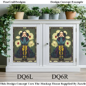 ポピー付きゴシック女性DQ6Rデコペ 薄葉紙