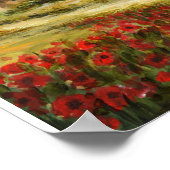 ポピー付きトスカーナ道 ポスター (角)