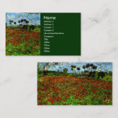 ポピー付きフィールド(F636)ヴァンゴッホファインアート 名刺 (正面/裏面)