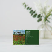 ポピー付きフィールド(F636)ヴァンゴッホファインアート 名刺 (スタンド正面)