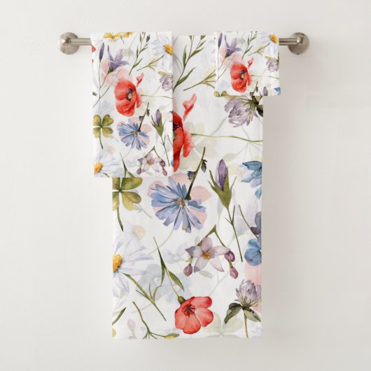 ポピー付きWIldflower Meadow バスタオルセット (インサイチュ)