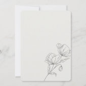 ポピー入り開花結婚式招待状 招待状 (裏面)