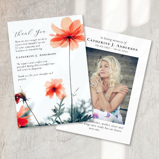 ポピー写真悔やみや弔慰葬儀記念館 サンキューカード