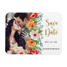 ポピー写真結婚式Save the Date Magnet マグネット