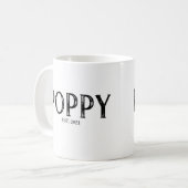 ポピー創立年 コーヒーマグカップ (正面左)