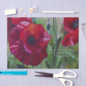 ポピー及び祈りの言葉デコペティッシュペーパー 薄葉紙 (クラフト)