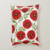 ポピー咲く楽しい夏の花 アクセントクッション (正面(垂直))