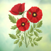 ポピー咲く楽しい夏の花 ウィンドウサイン (シート3)