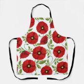 ポピー咲く楽しい夏の花 エプロン (正面)