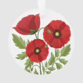 ポピー咲く楽しい夏の花 オーナメント (裏面)