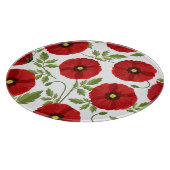 ポピー咲く楽しい夏の花 カッティングボード (角)