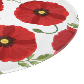 ポピー咲く楽しい夏の花 カッティングボード (角)